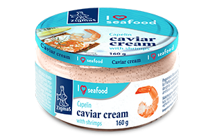Užtepėlė su atlantinių žuvų ikrais ir krevetėm ZIGMAS, 160g