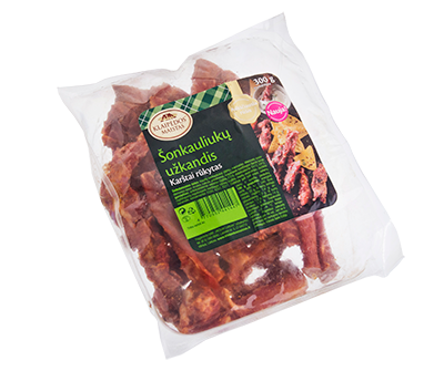 Karštai rūkytas kiaulių šonkaulių užkandis, 300 g