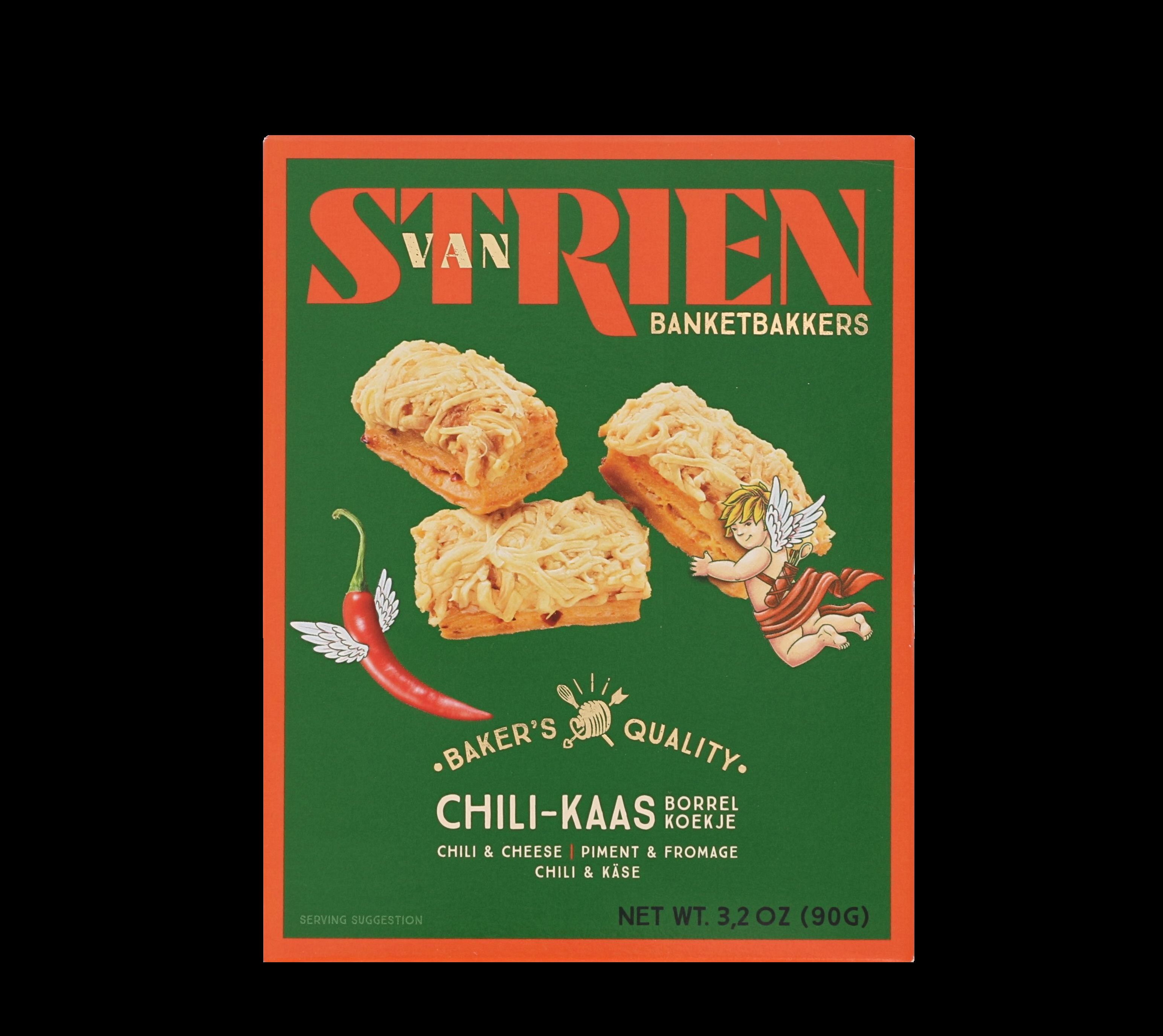 Cheese cookies VAN STRIEN, chili pepper flavor, 90 g