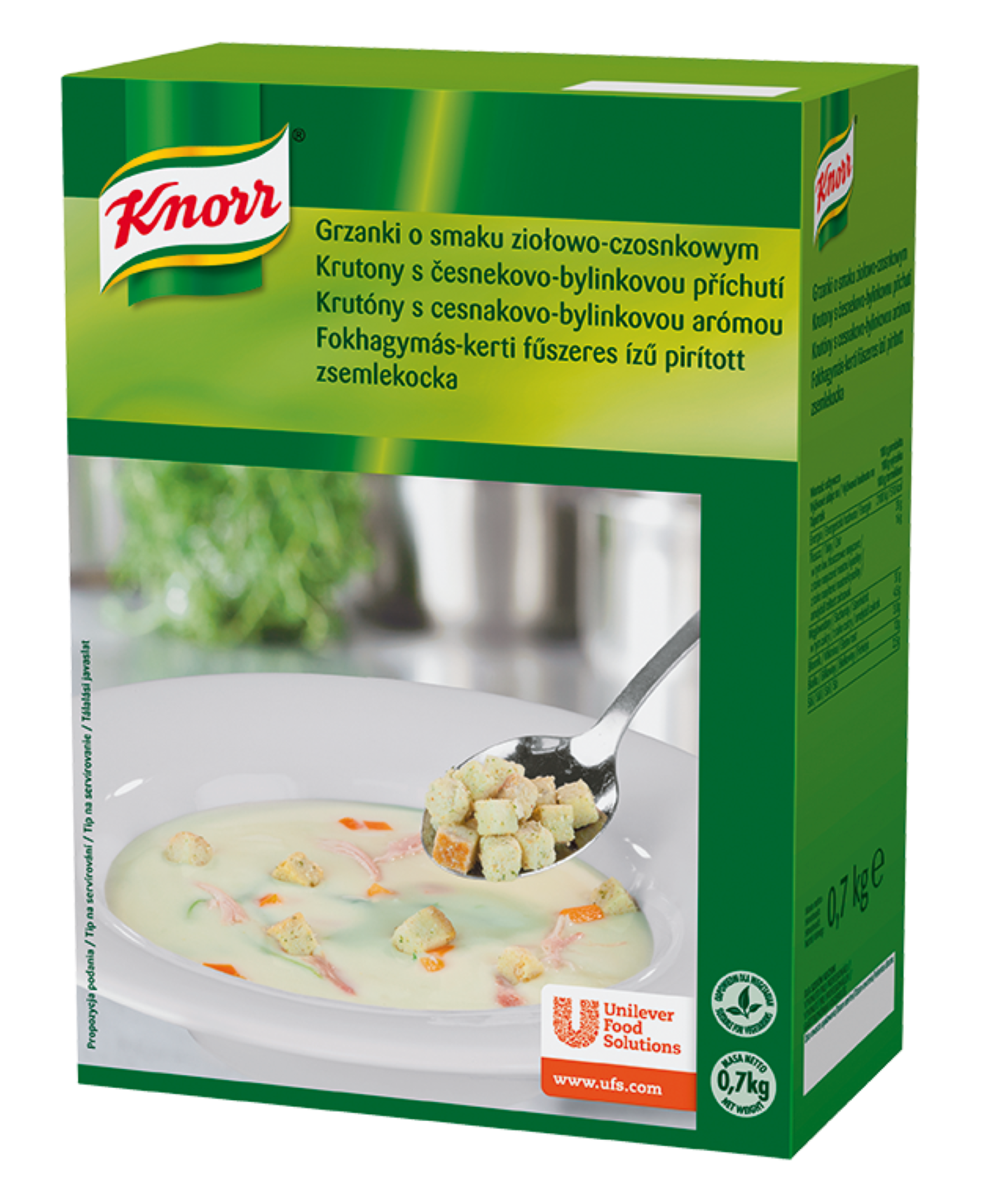 Skrebučiai su česnakais ir žolelėmis KNORR, 0,7 kg