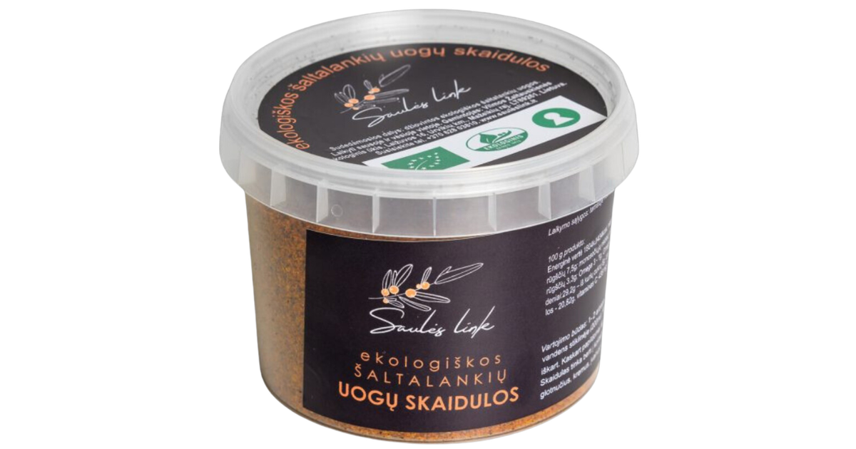 Organic sea buckthorn berry fibers