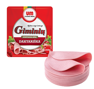 GIMINIŲ virta dešra griežinėliais, 250 g