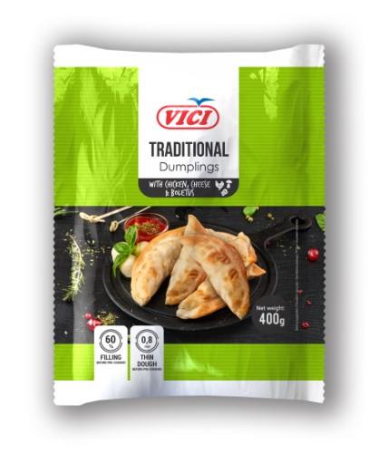Dumplings with chicken, cheese, mushrooms, TRADITIONAL STYLE, 400 g