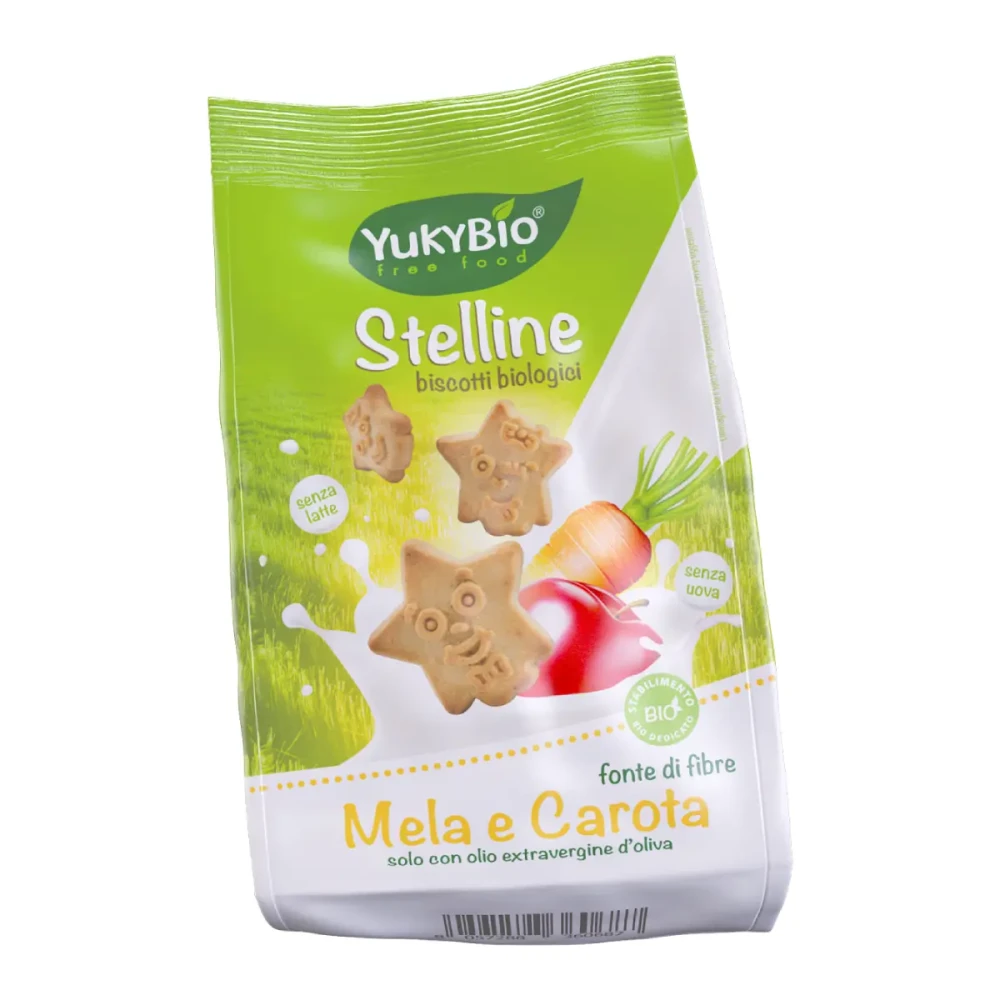 Obuolių ir morkų sausainiai STELLINE, ekologiški