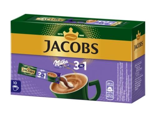 Coffee drink JACOBS 3in1 Milka, 10 x 18 g
