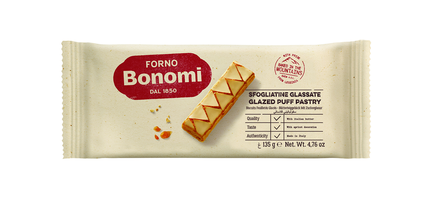 Butter dough cookies FORNO BONOMI, glazed, 135 g