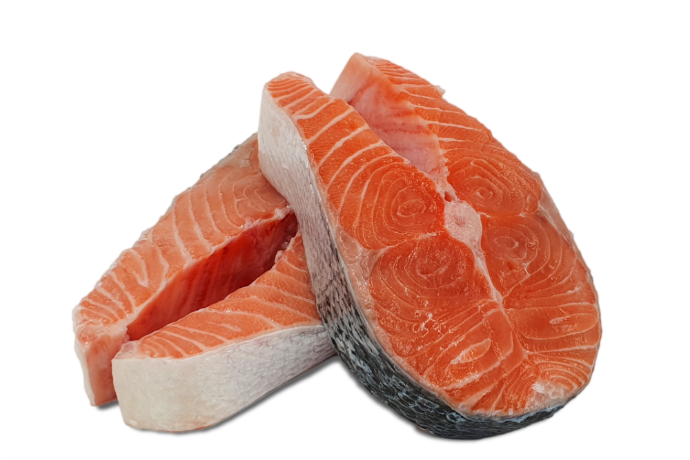 Salmon fillets portions