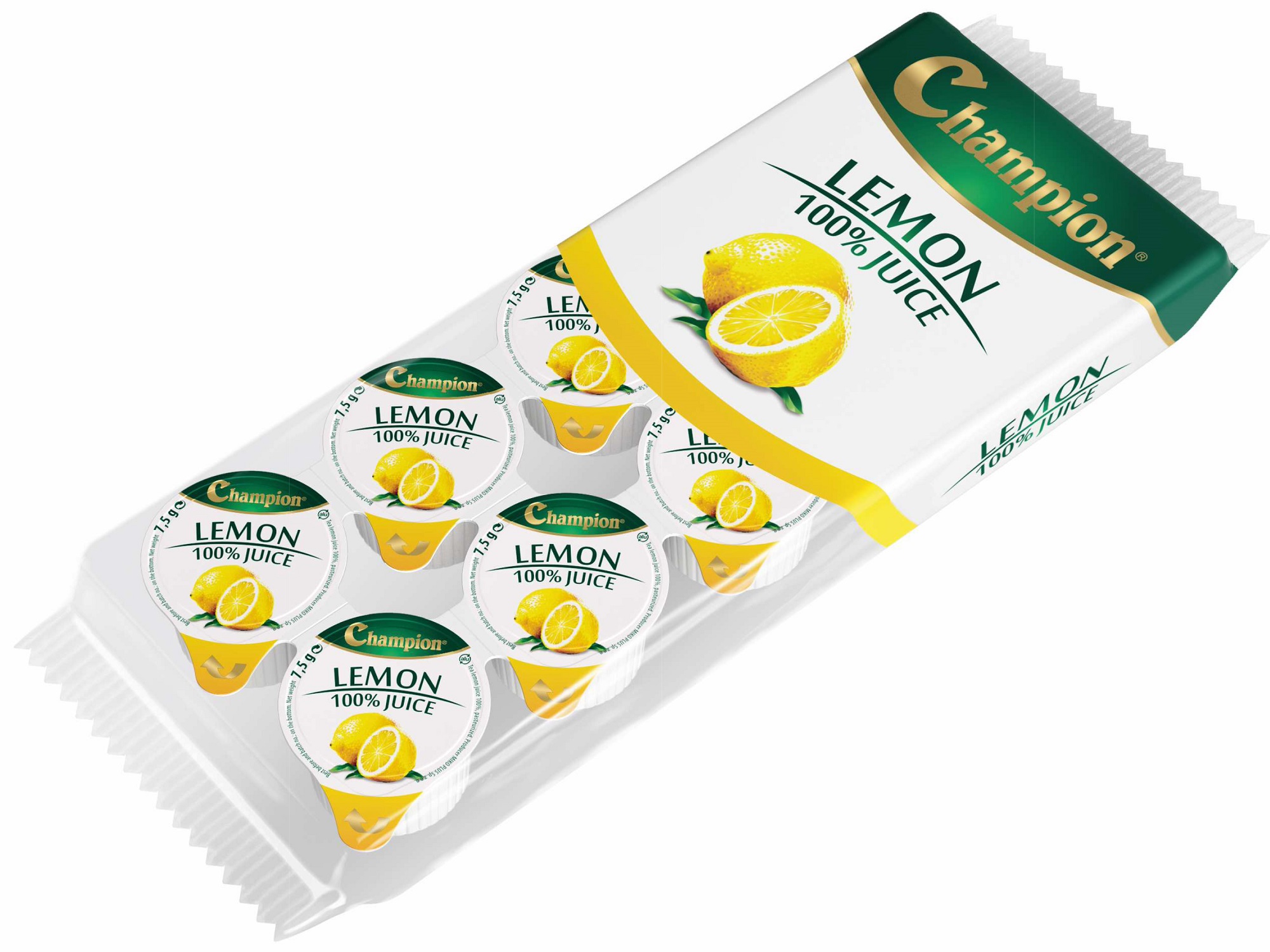Lemon juice CHAMPION, 100%, 7.5g x 10pcs.