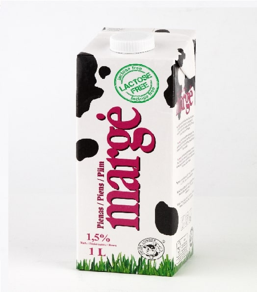 Milk MARGE, without lactosis, 1,5%, UHT, 1 l