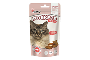 Lašišos pagaliukai katėms AKINU, 40g