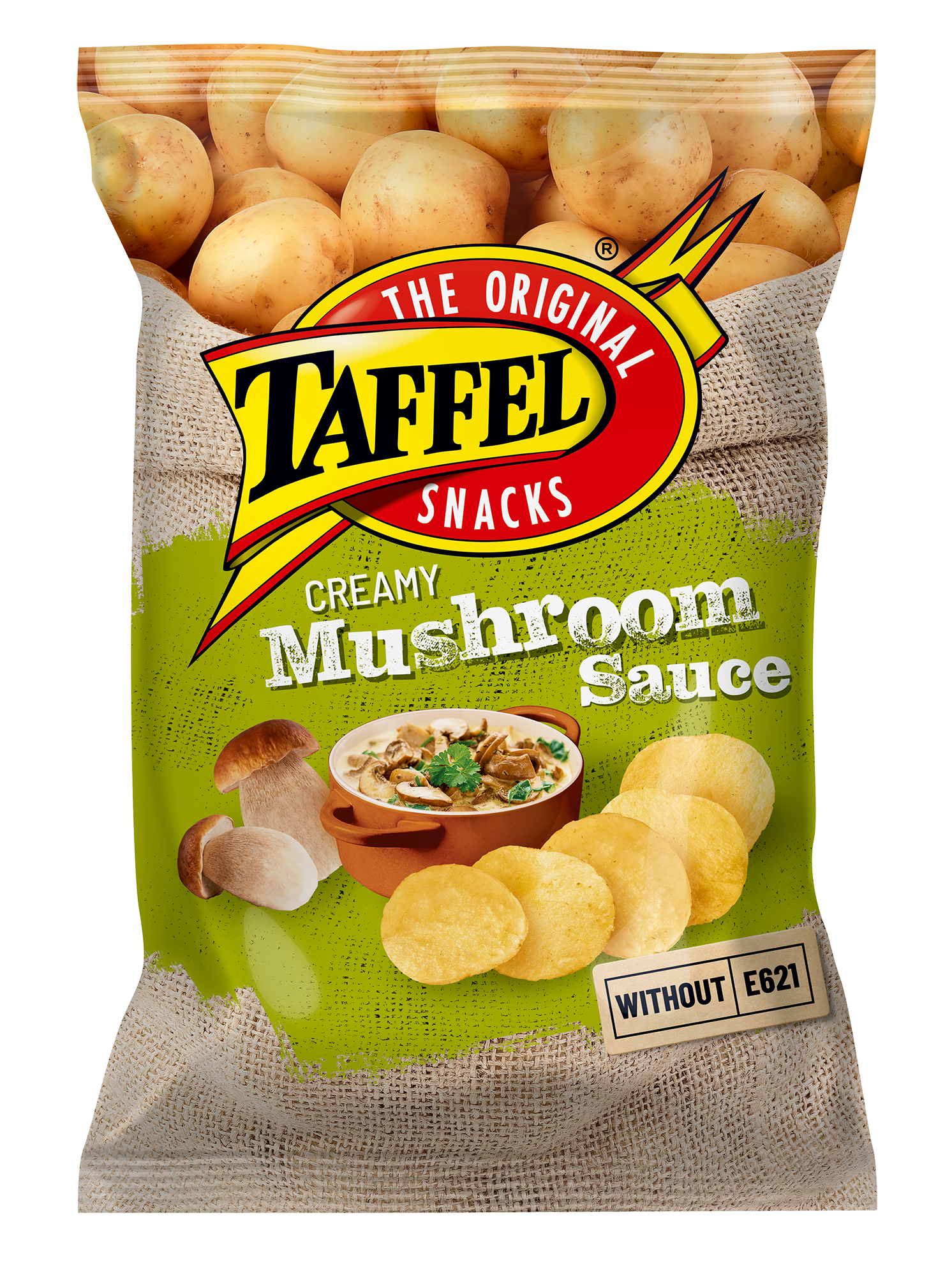 Potato chips TAFFEL mushroom sauce, 130 g