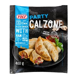 Pizza snack with ham, mozzarella, and mushrooms PARTY CALZONE, 400 g
