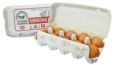 Kiaušiniai rudu lukštu, M dydis, 10 vnt.