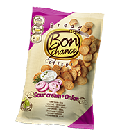 Grietinės skonio duonos traškučiai su svogūnais BON CHANCE, 120 g