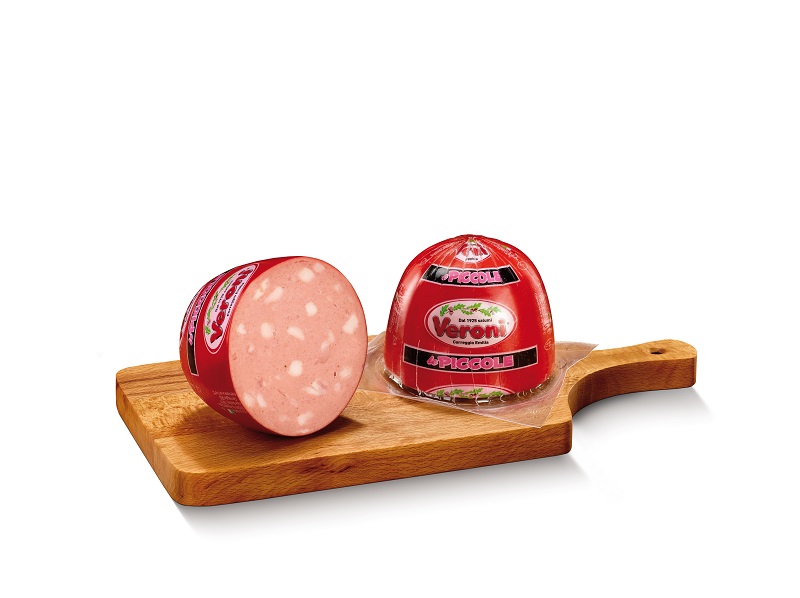 Boiled sausage VERONI Mortadella BolognaLe Piccole, half size, 450 g