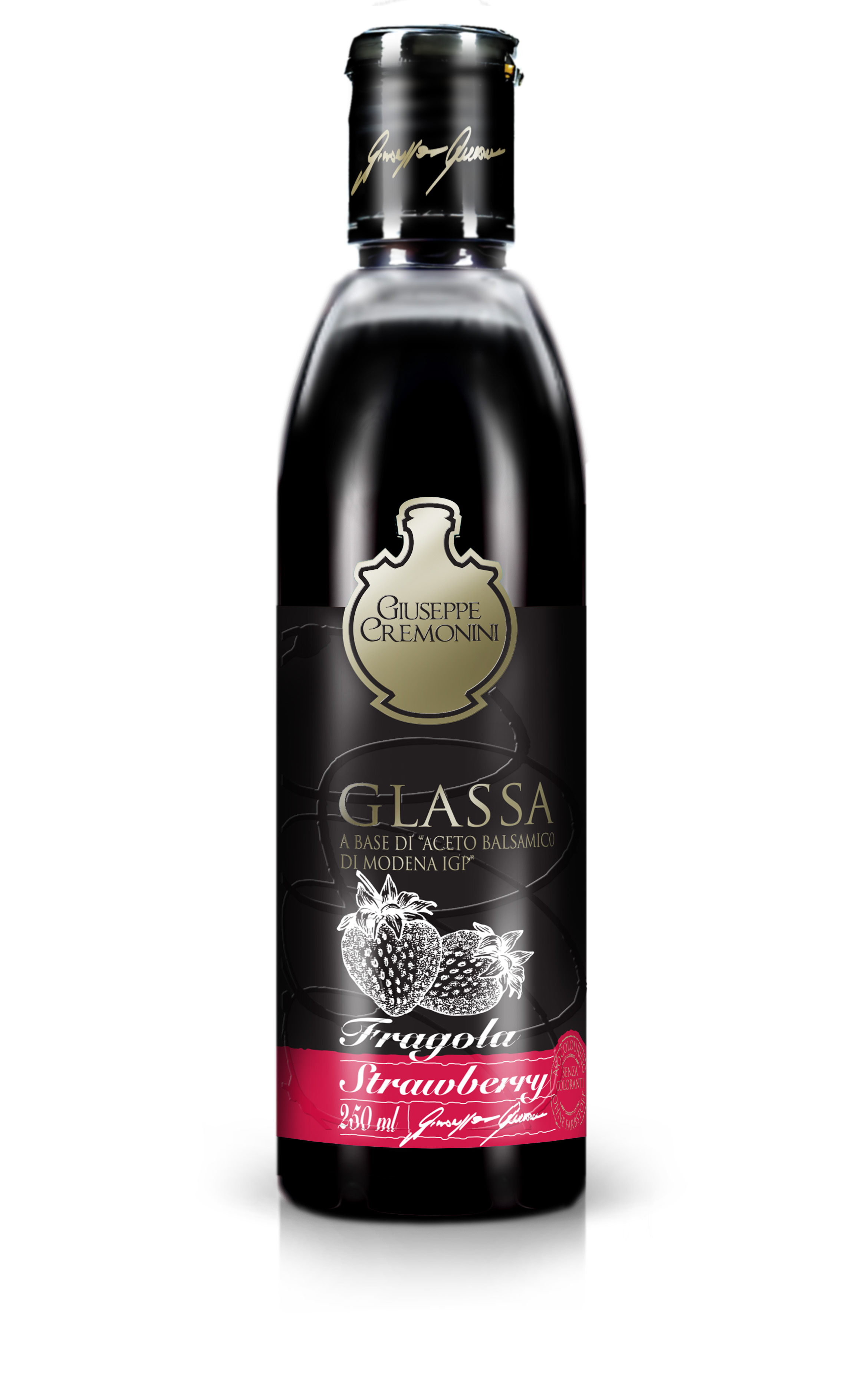 Balsamic cream, GIUSEPPE CREMONINI, strawberry flavour, 250 ml