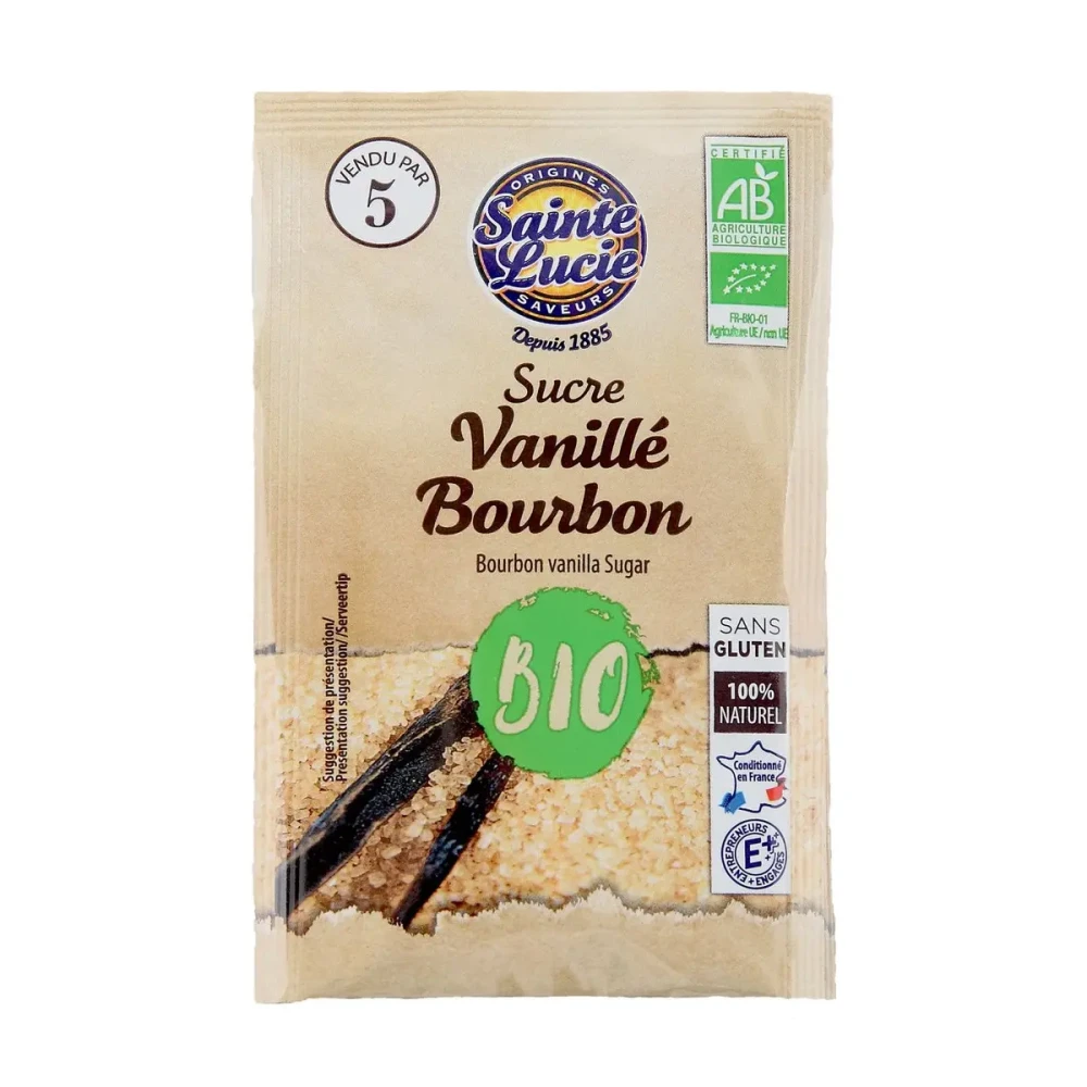 Bourbon vanilla sugar, 5 x 7.5 g, organic