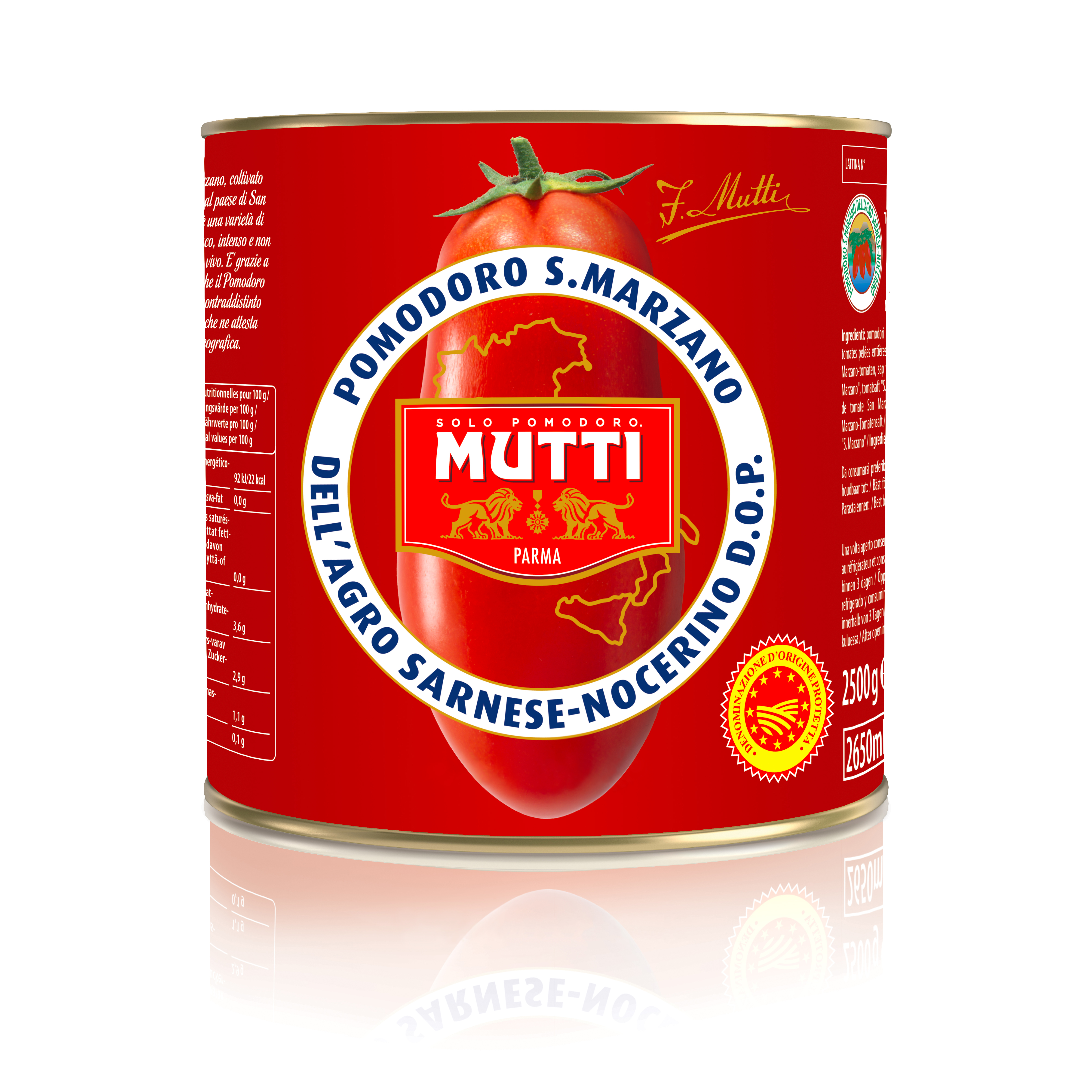 Peeled tomatoes MUTTI, S.Marzano, 2.5 kg