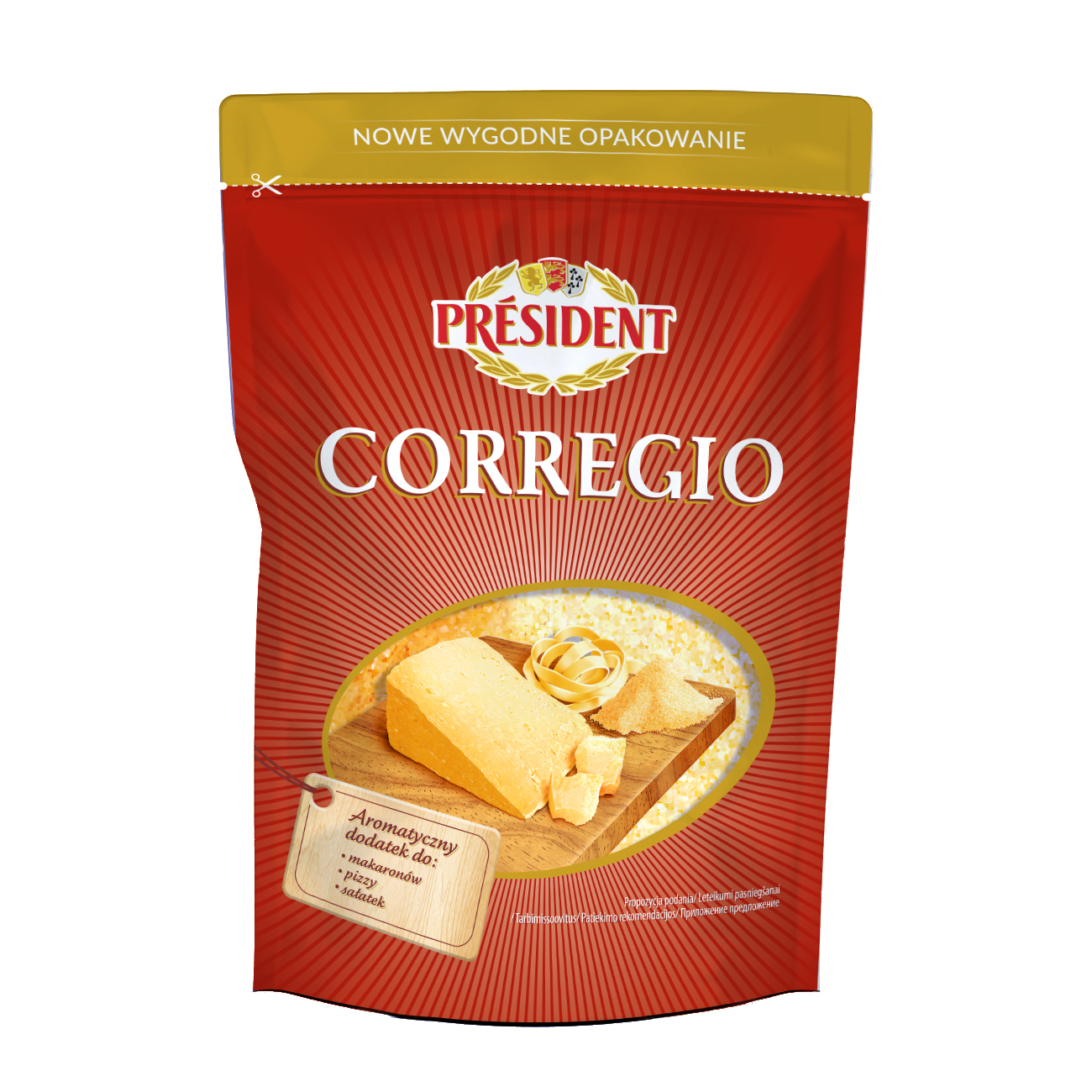 Grated Parmesan cheese PRESIDENT Corregio, 100 g