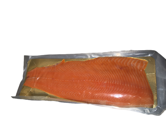 Atlantic salmon fillet, cold smoked, skinless