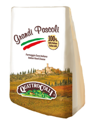 Hard cheese QUATRO COLLI Grandi Pascoli, Italian, 40% fat, ~ 1kg.