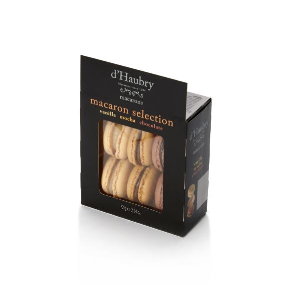 Biscuits D'HAUBRY Macaroons, vanilla, chocolate and mocha flavor, 72 g