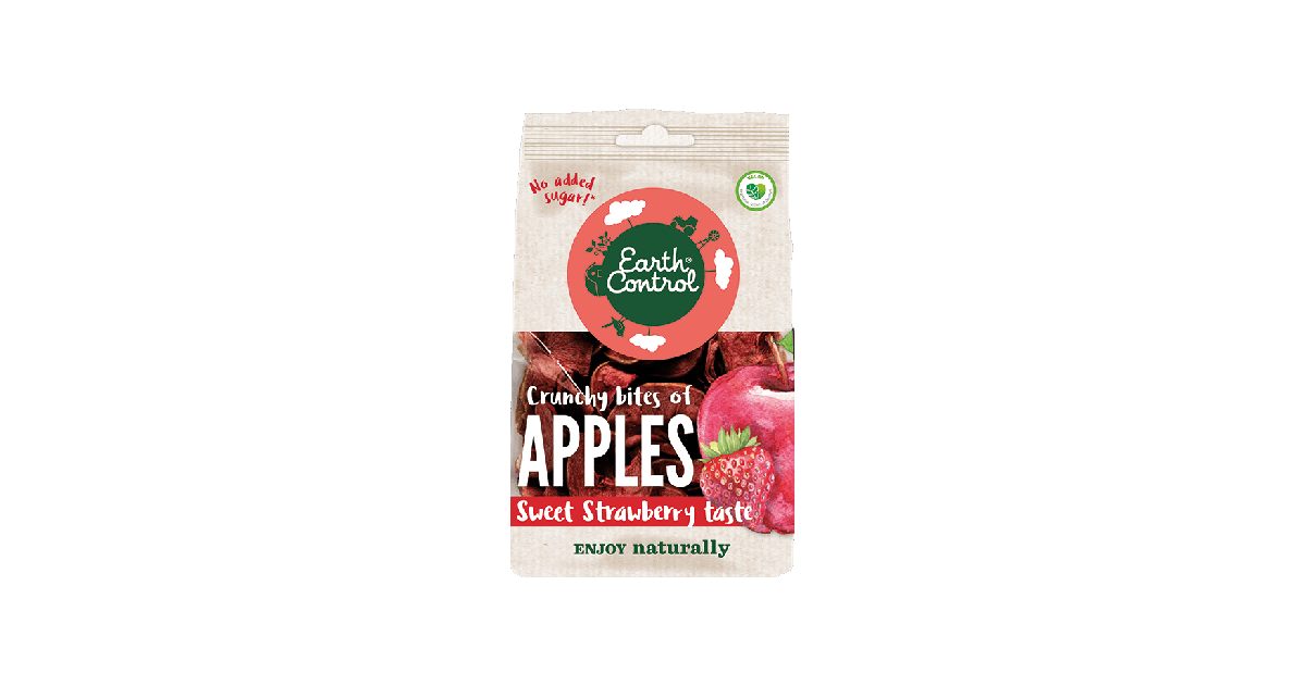 Apple chips, strawberry flavor