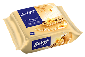 Vanilės skonio vafliai SELGA, 180 g