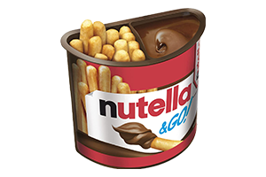 Lazdynų riešutų kremas su traškiomis lazdelėmis NUTELLA & GO, 52g