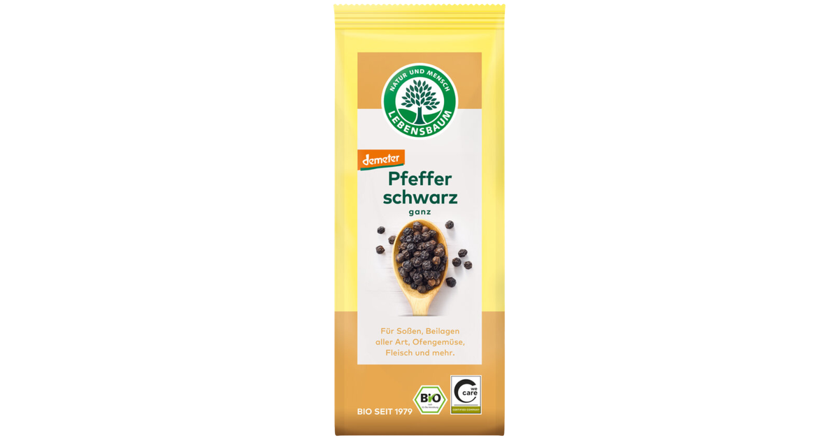 Black pepper grains, biodynamic