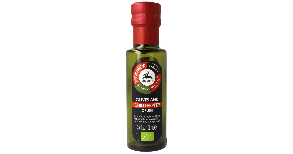 Extra virgin olive oil with hot pepper, organic