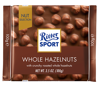 Pieninis šokoladas su riešutais RITTER SPORT, 100 g