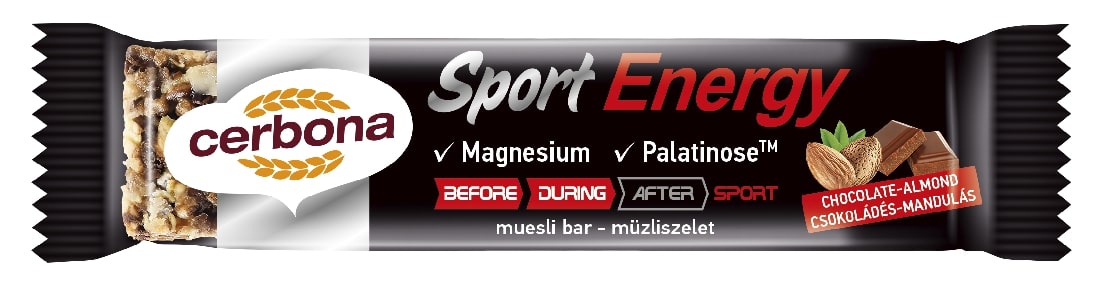 Dribsnių batonėlis CERBONA, Sport Energy,  su sėklomis, vaisiais ir magniu, 35g