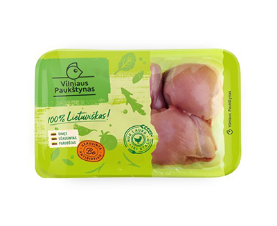 Fresh skinless thigh meat without antibiotics 500g