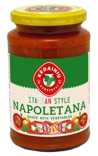Sauce KĖDAINIŲ Napoletana, with vegetables, 410g