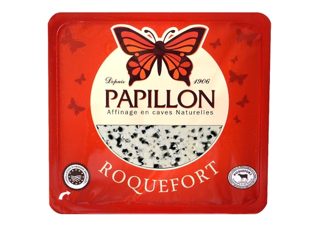 Sheep's milk cheese, ROQUEFORT PAPILLON RED LABEL, 52% FIDM, 100g