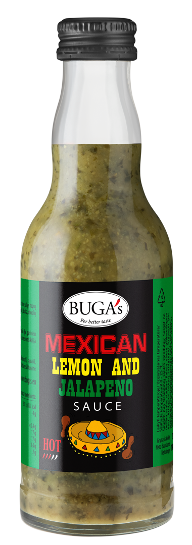 Lemon and Jalapeno pepper sauce BUGA's, Mexican, 215 g