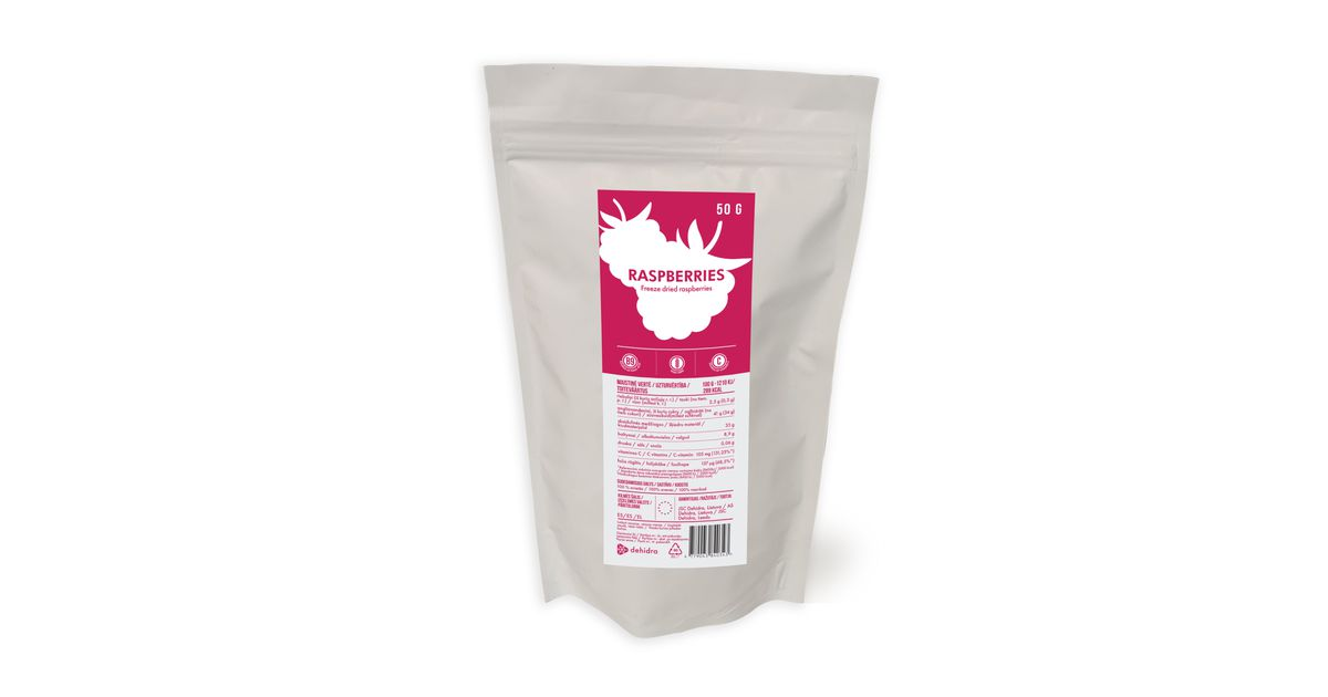 Šalčiu džiovintos avietės