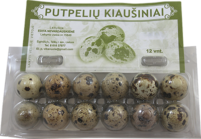Putpelių kiaušiniai, 12 vnt.