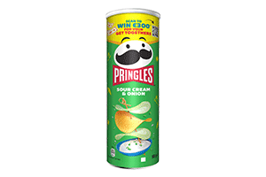 Bulvių traškučiai PRINGLES (grietinės ir svogūnų skonio), 165 g