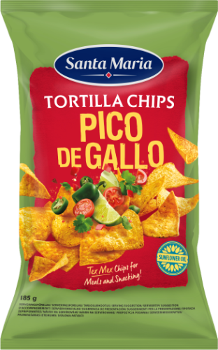 Kukurūzų traškučiai SANTA MARIA Pico De Gallo, 185 g