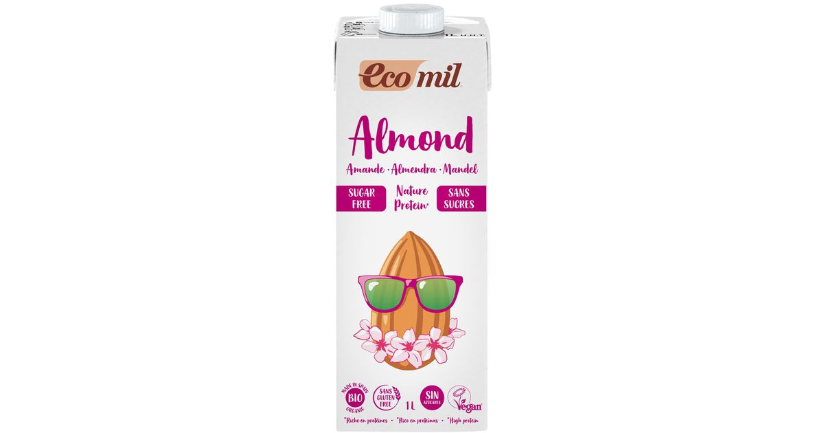 Migdolų gėrimas su daug baltymų, be cukraus, ekologiškas