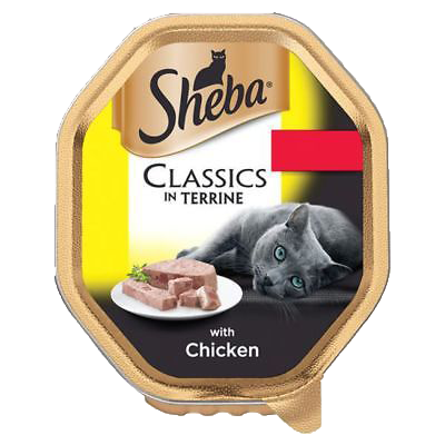 Konservuotas kačių ėdalas SHEBA su vištiena, 85 g