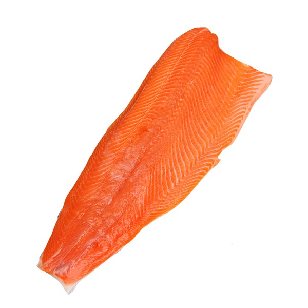 Alaskan wild red salmon fillet, cold smoked, skinless