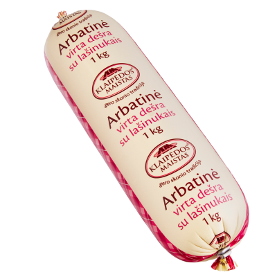 ARBATINĖ virta dešra su lašinukais, 1kg