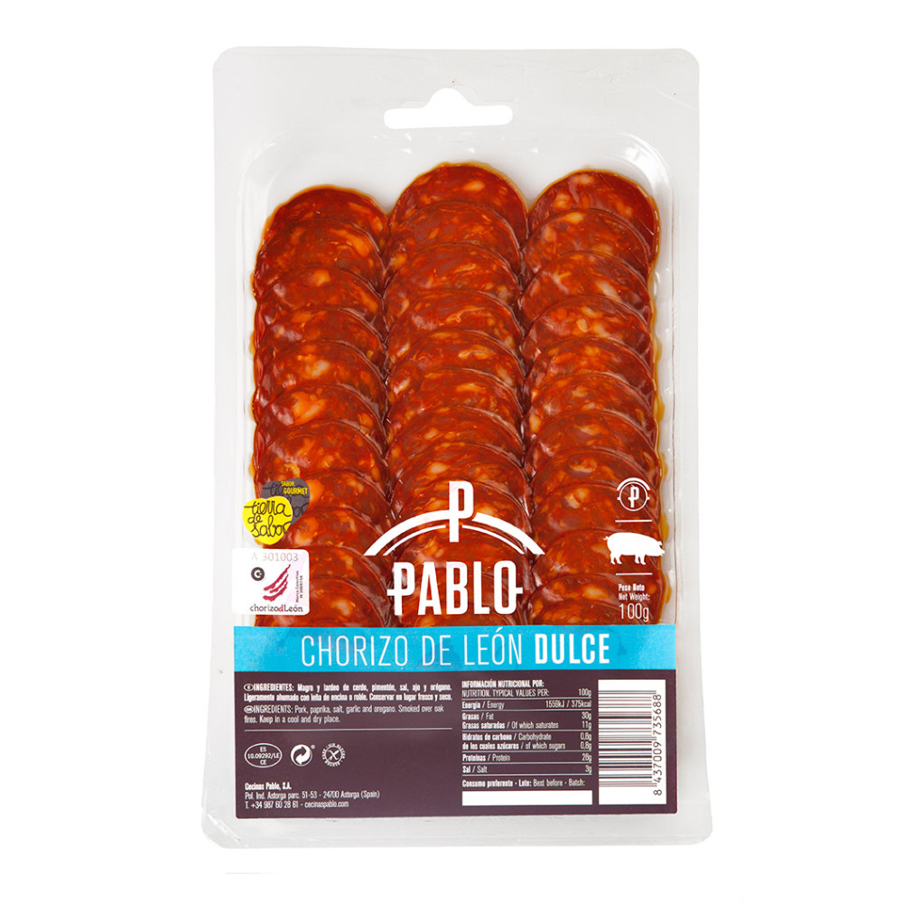 Cured pork sausage CHORIZO DE LEON DULCE