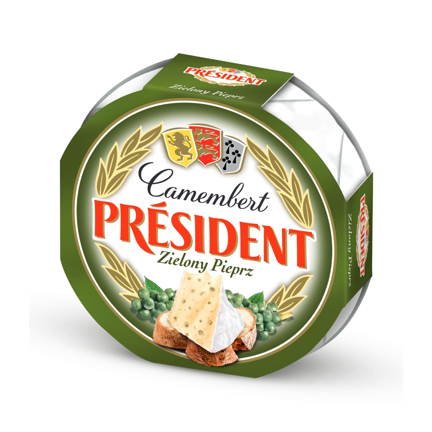 Mold cheese PRESIDENT Camembert, 32%, green pepper 120 g
