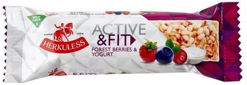 Muesli bar HERKULESS Active&Fit, with forest berries and yoghurt