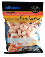 Virtos šaldytos tigrinės krevetės NOWACO EXCLUSIVE be kiautų, 300 g