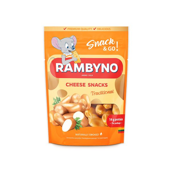 Processed smoked cheese snack RAMBYNO Traditional, 45%, 75g